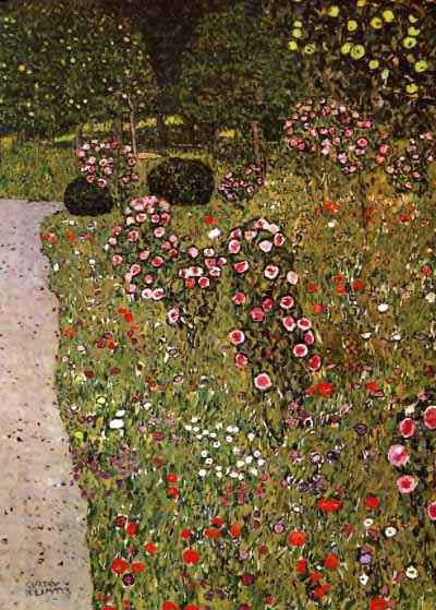 Gustav+Klimt+-+Fruitgarden+with+Roses+1911+-+12+-+Private+Collection+